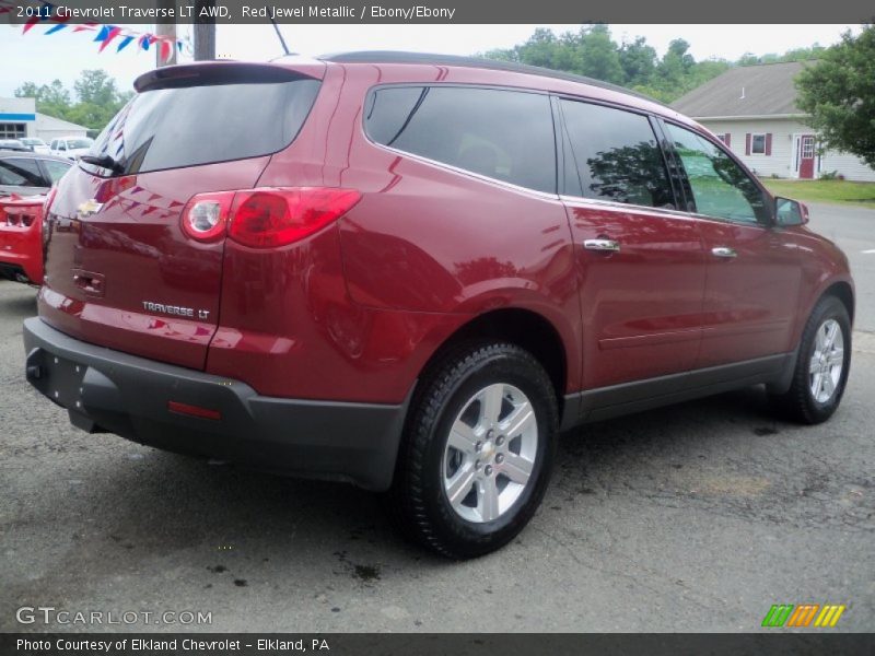 Red Jewel Metallic / Ebony/Ebony 2011 Chevrolet Traverse LT AWD