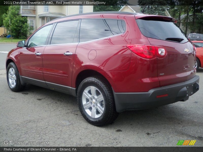 Red Jewel Metallic / Ebony/Ebony 2011 Chevrolet Traverse LT AWD
