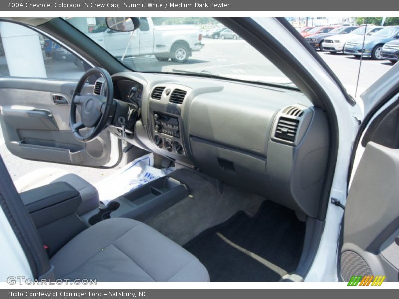 Summit White / Medium Dark Pewter 2004 Chevrolet Colorado LS Crew Cab