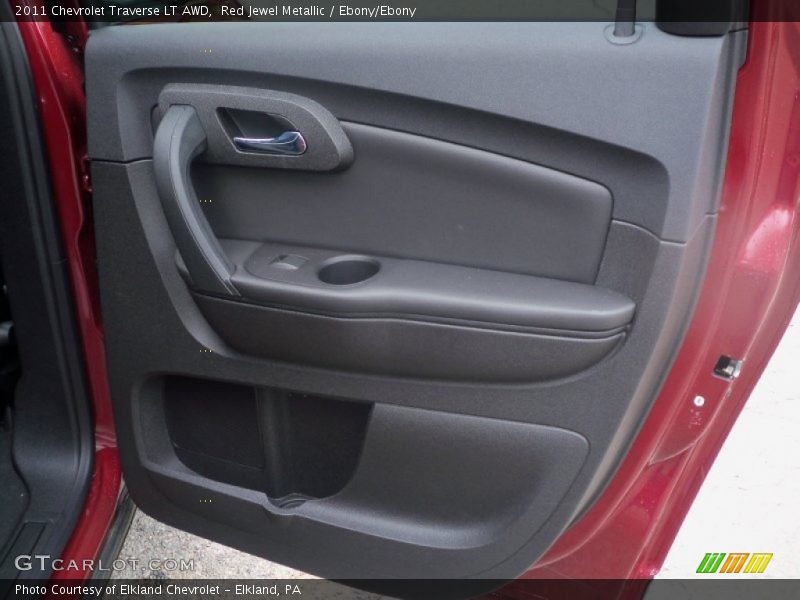 Red Jewel Metallic / Ebony/Ebony 2011 Chevrolet Traverse LT AWD