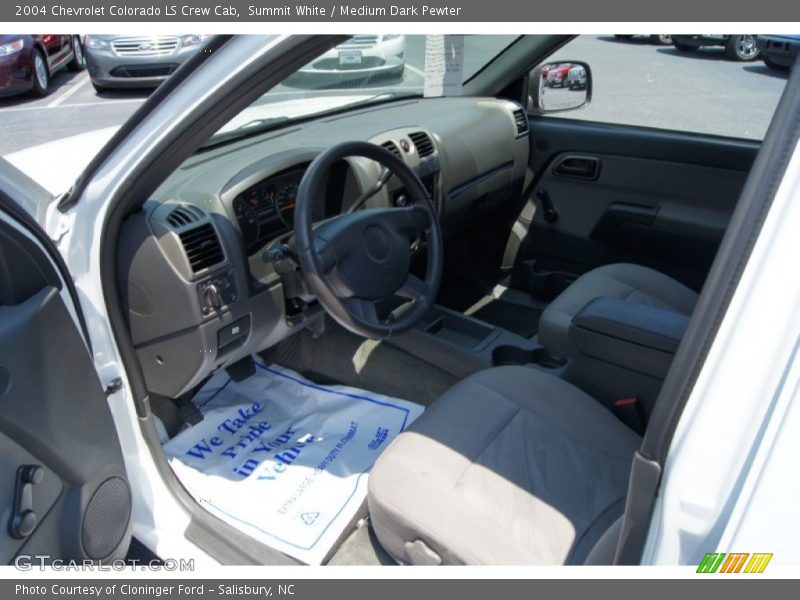 Summit White / Medium Dark Pewter 2004 Chevrolet Colorado LS Crew Cab