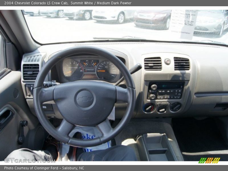 Summit White / Medium Dark Pewter 2004 Chevrolet Colorado LS Crew Cab