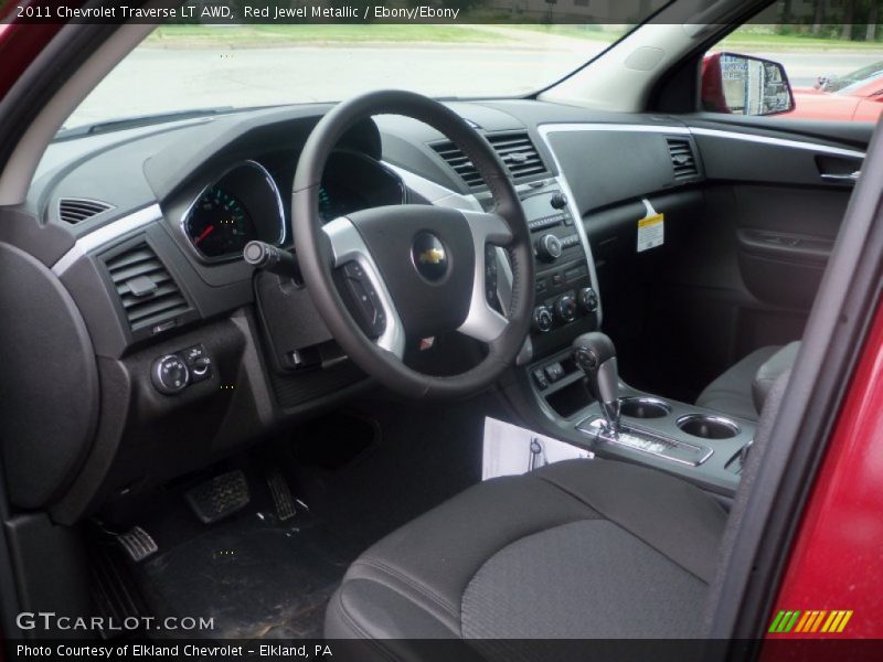 Red Jewel Metallic / Ebony/Ebony 2011 Chevrolet Traverse LT AWD