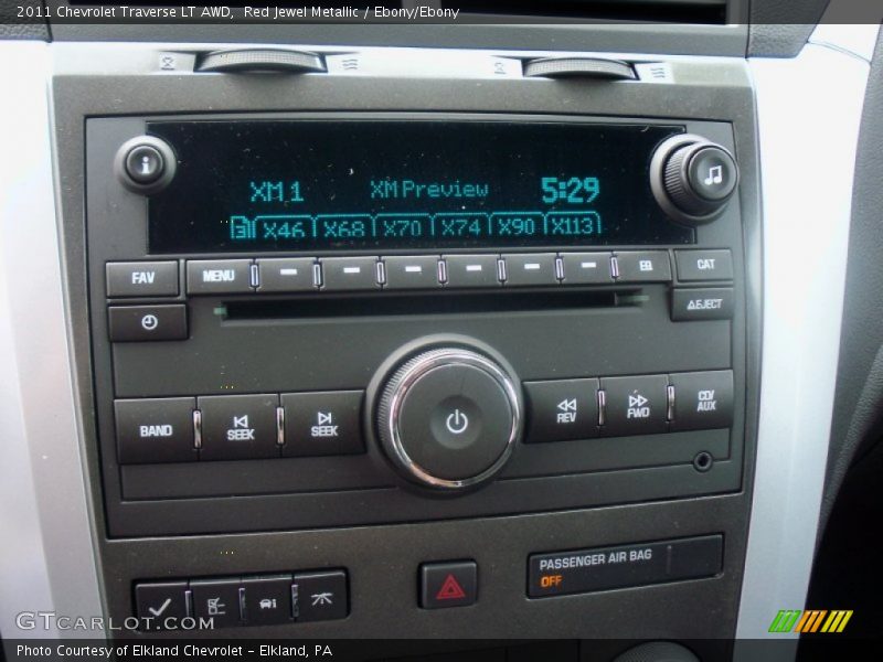 Red Jewel Metallic / Ebony/Ebony 2011 Chevrolet Traverse LT AWD