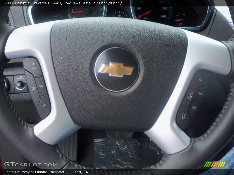 Red Jewel Metallic / Ebony/Ebony 2011 Chevrolet Traverse LT AWD