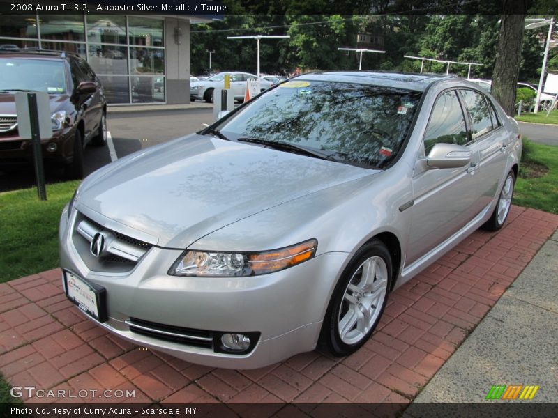 Alabaster Silver Metallic / Taupe 2008 Acura TL 3.2