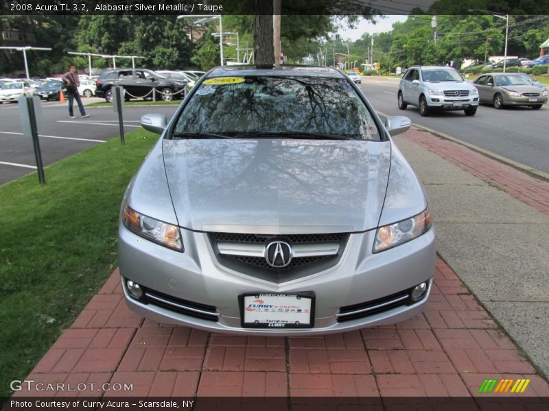 Alabaster Silver Metallic / Taupe 2008 Acura TL 3.2