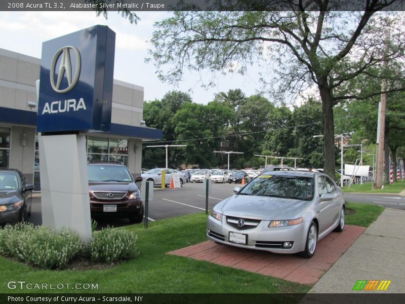 Alabaster Silver Metallic / Taupe 2008 Acura TL 3.2