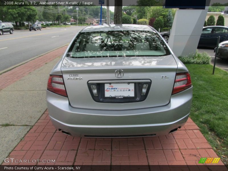 Alabaster Silver Metallic / Taupe 2008 Acura TL 3.2