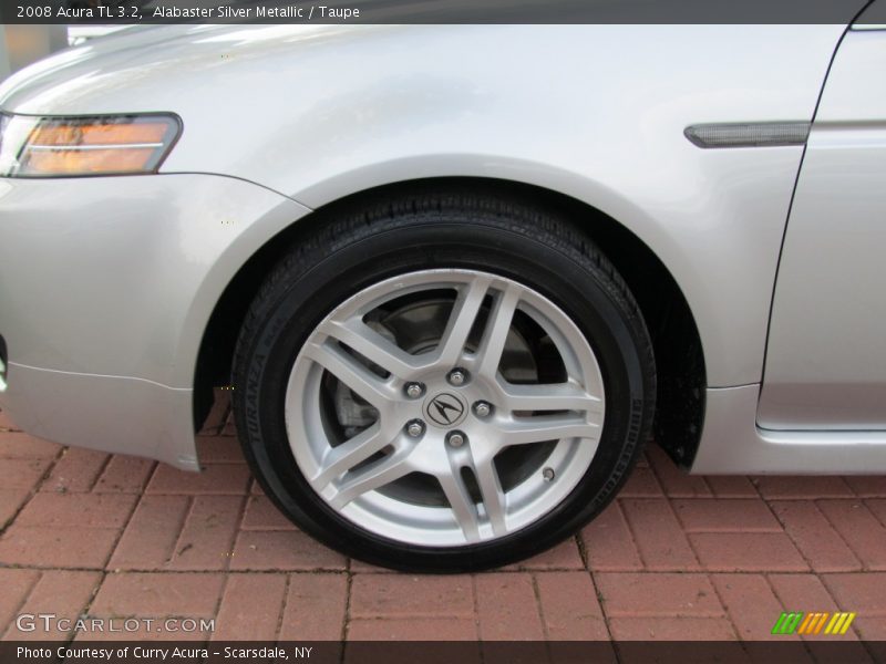 Alabaster Silver Metallic / Taupe 2008 Acura TL 3.2