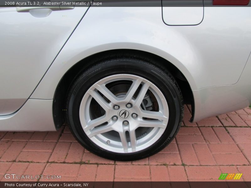 Alabaster Silver Metallic / Taupe 2008 Acura TL 3.2