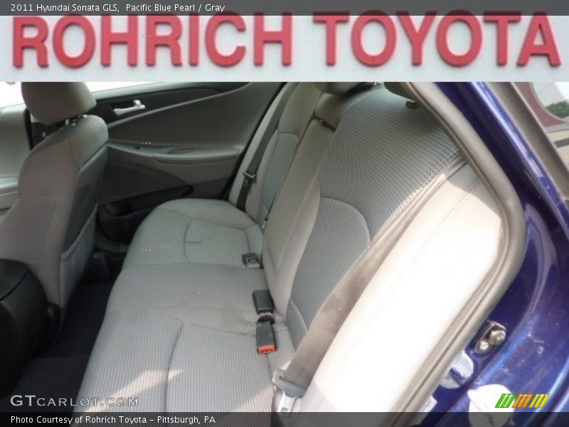 Pacific Blue Pearl / Gray 2011 Hyundai Sonata GLS