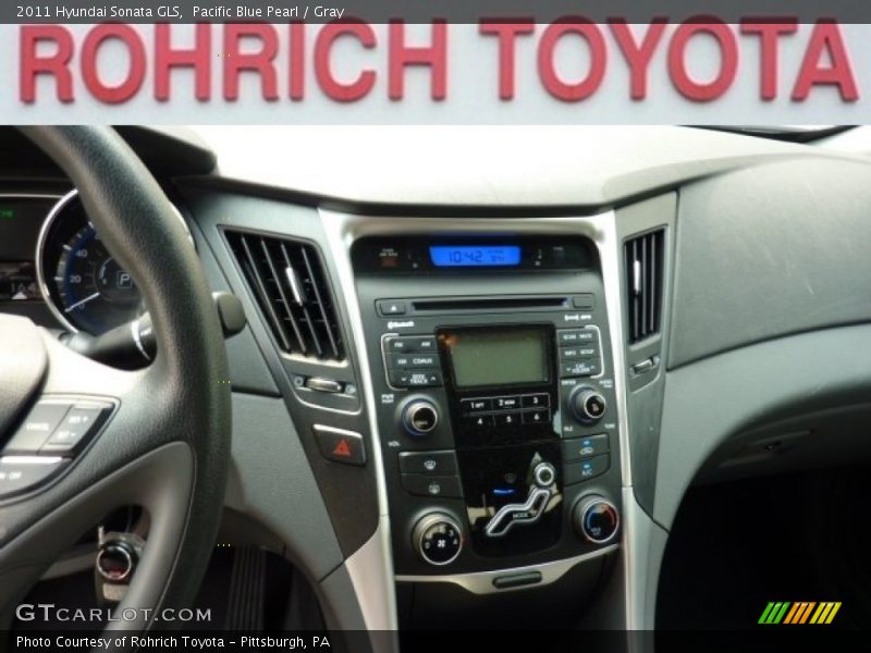 Pacific Blue Pearl / Gray 2011 Hyundai Sonata GLS