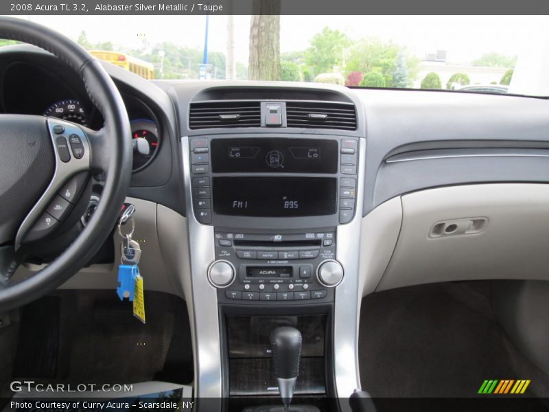 Alabaster Silver Metallic / Taupe 2008 Acura TL 3.2