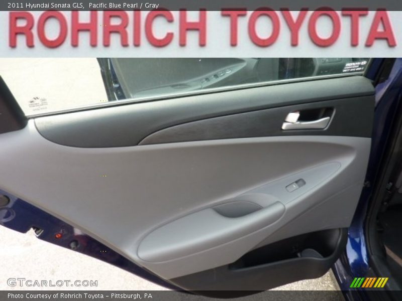 Pacific Blue Pearl / Gray 2011 Hyundai Sonata GLS