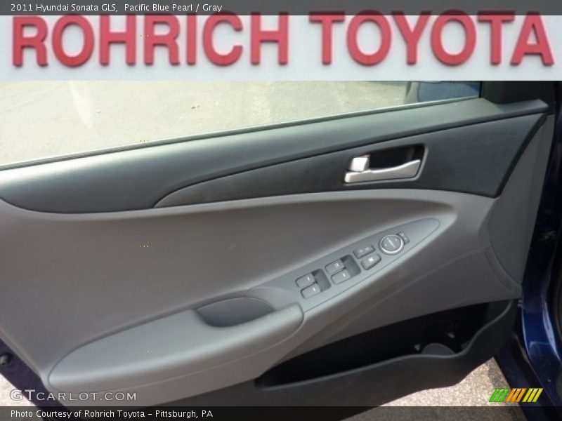 Pacific Blue Pearl / Gray 2011 Hyundai Sonata GLS
