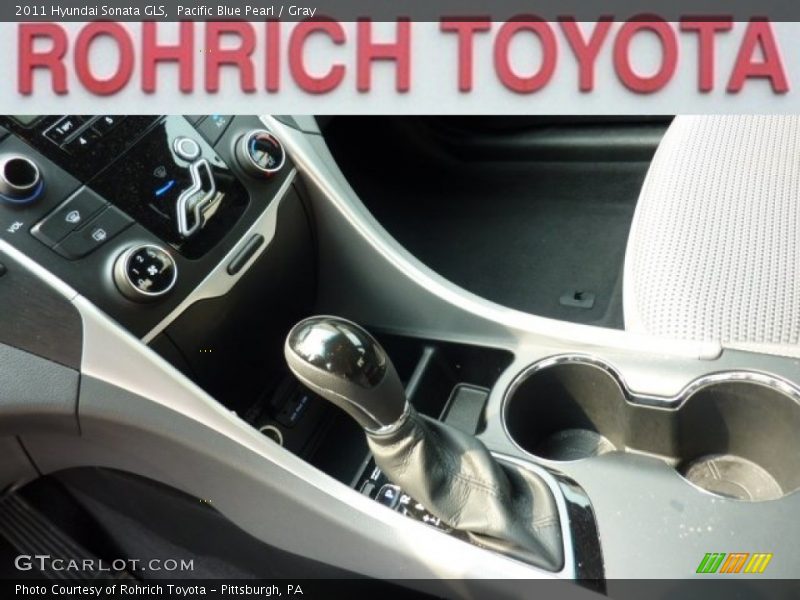 Pacific Blue Pearl / Gray 2011 Hyundai Sonata GLS