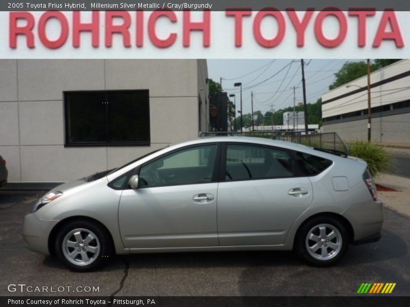 Millenium Silver Metallic / Gray/Burgundy 2005 Toyota Prius Hybrid