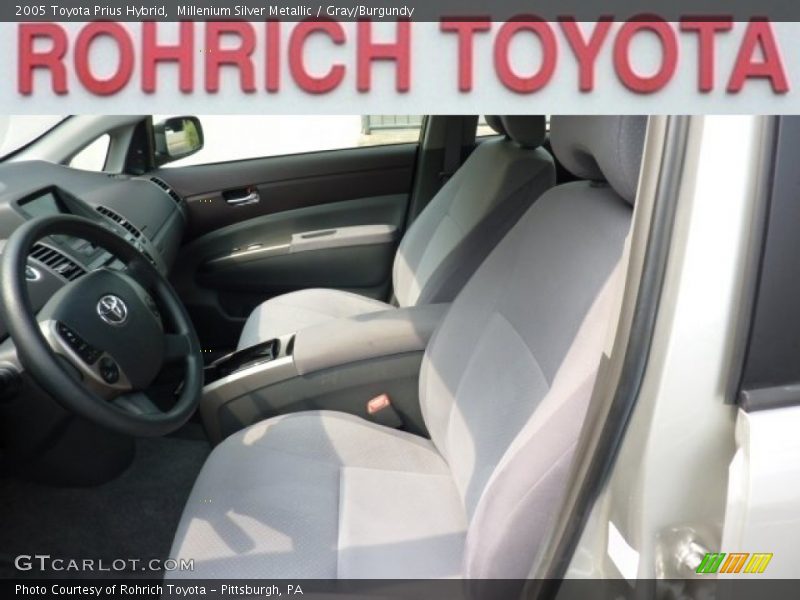 Millenium Silver Metallic / Gray/Burgundy 2005 Toyota Prius Hybrid