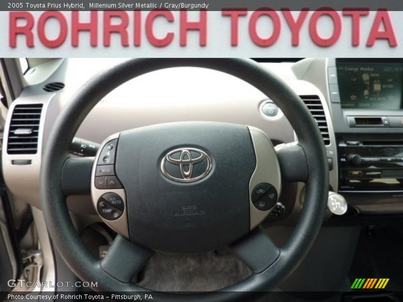 Millenium Silver Metallic / Gray/Burgundy 2005 Toyota Prius Hybrid