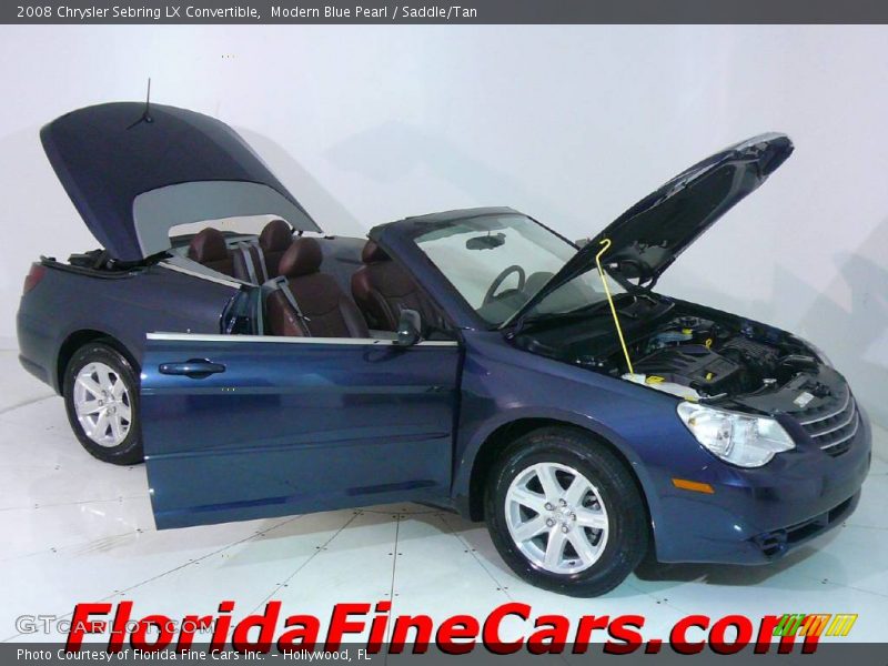 Modern Blue Pearl / Saddle/Tan 2008 Chrysler Sebring LX Convertible