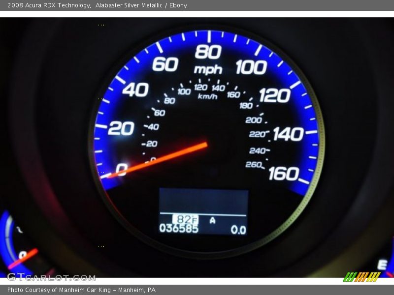 Alabaster Silver Metallic / Ebony 2008 Acura RDX Technology