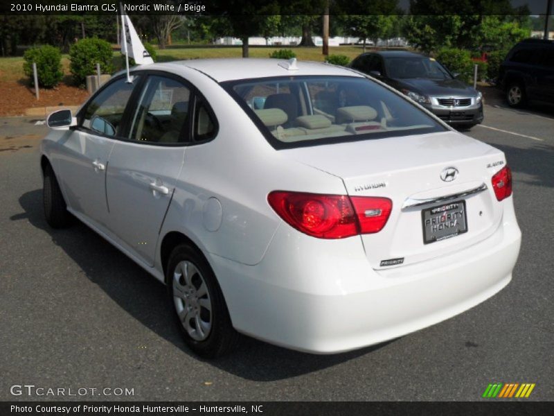 Nordic White / Beige 2010 Hyundai Elantra GLS