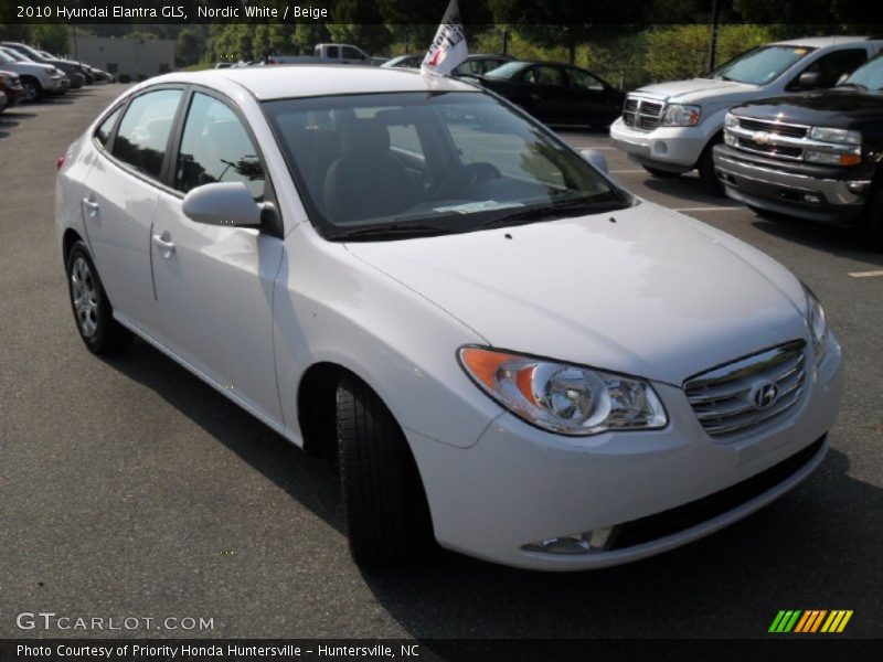 Nordic White / Beige 2010 Hyundai Elantra GLS