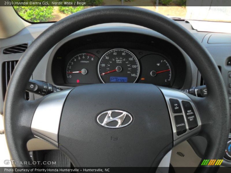 Nordic White / Beige 2010 Hyundai Elantra GLS