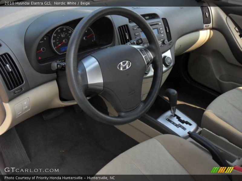 Nordic White / Beige 2010 Hyundai Elantra GLS