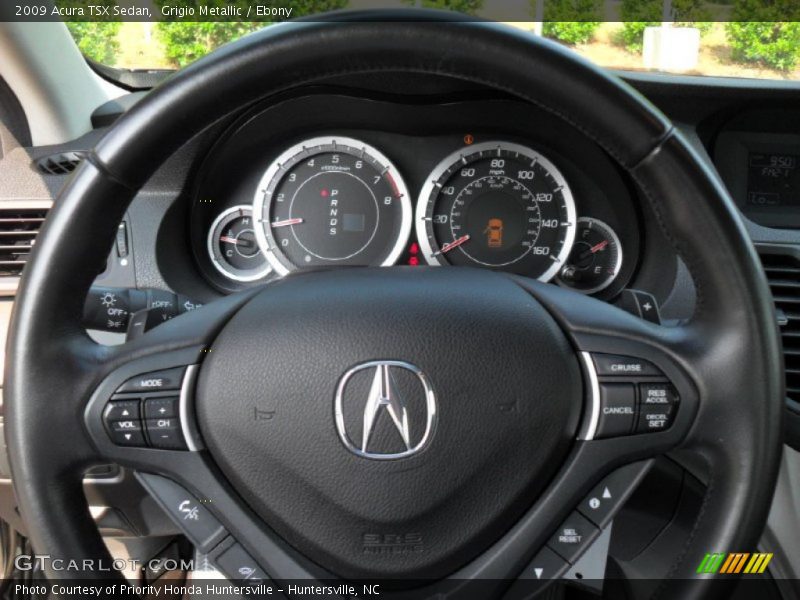 Grigio Metallic / Ebony 2009 Acura TSX Sedan