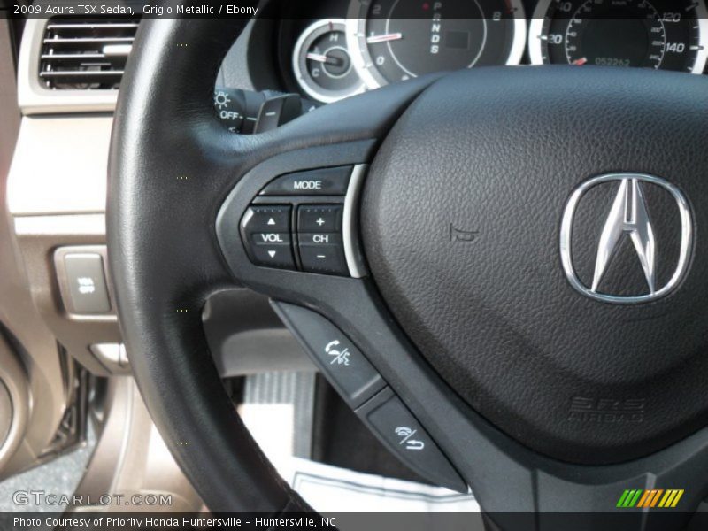 Grigio Metallic / Ebony 2009 Acura TSX Sedan