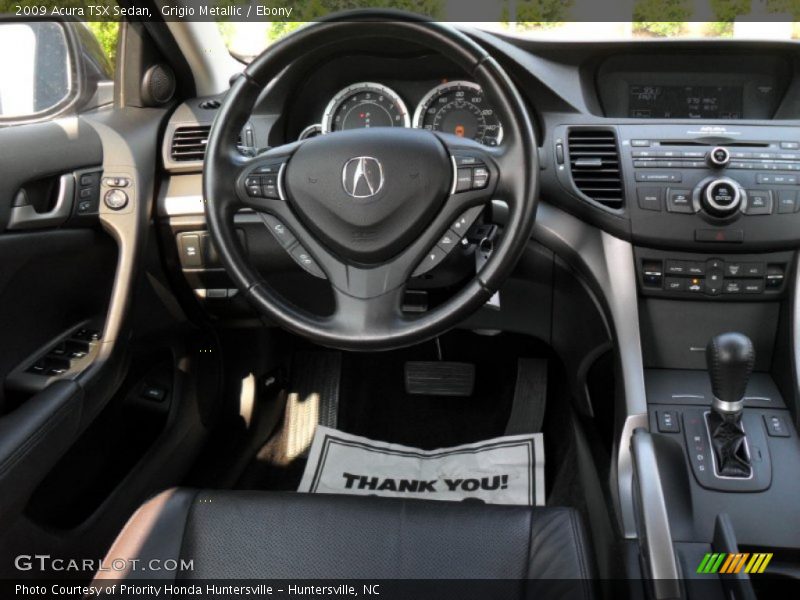 Grigio Metallic / Ebony 2009 Acura TSX Sedan