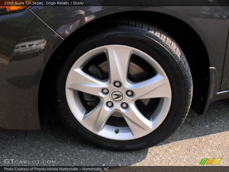 Grigio Metallic / Ebony 2009 Acura TSX Sedan