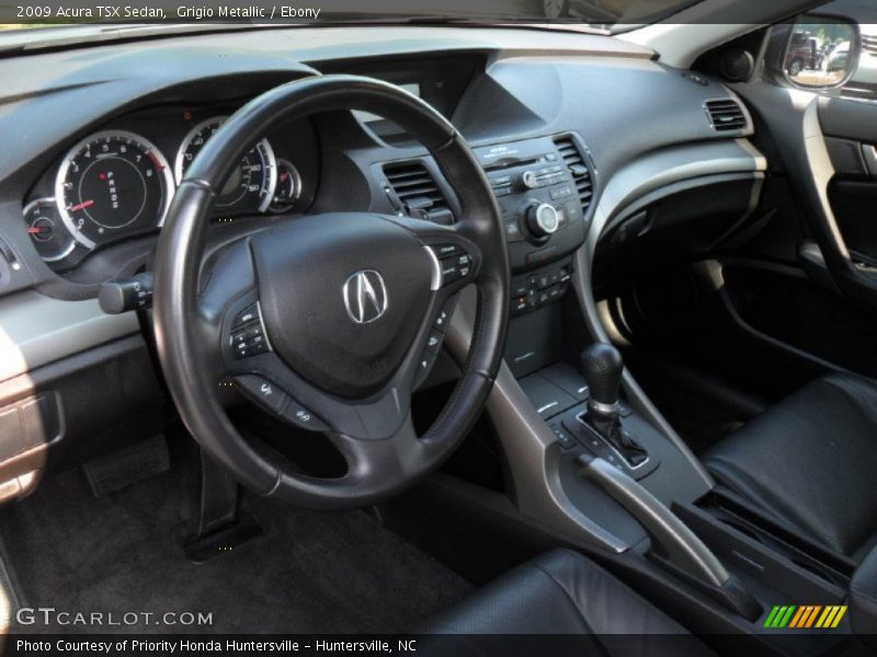Grigio Metallic / Ebony 2009 Acura TSX Sedan