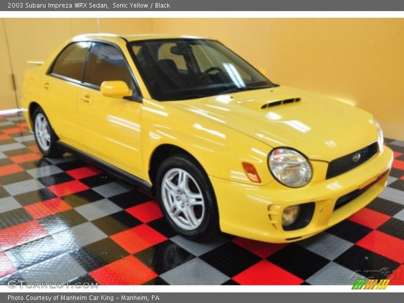 Sonic Yellow / Black 2003 Subaru Impreza WRX Sedan