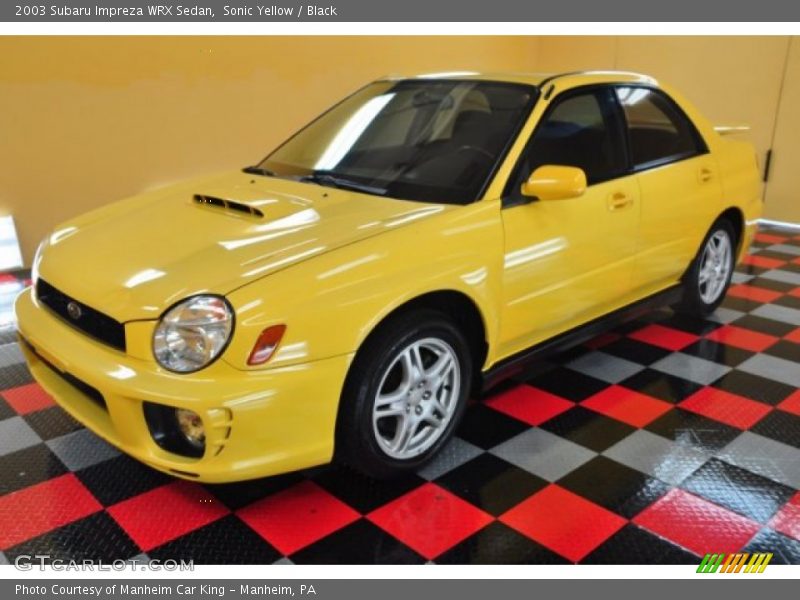 Sonic Yellow / Black 2003 Subaru Impreza WRX Sedan