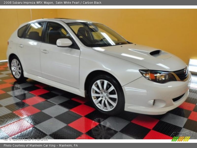 Satin White Pearl / Carbon Black 2008 Subaru Impreza WRX Wagon