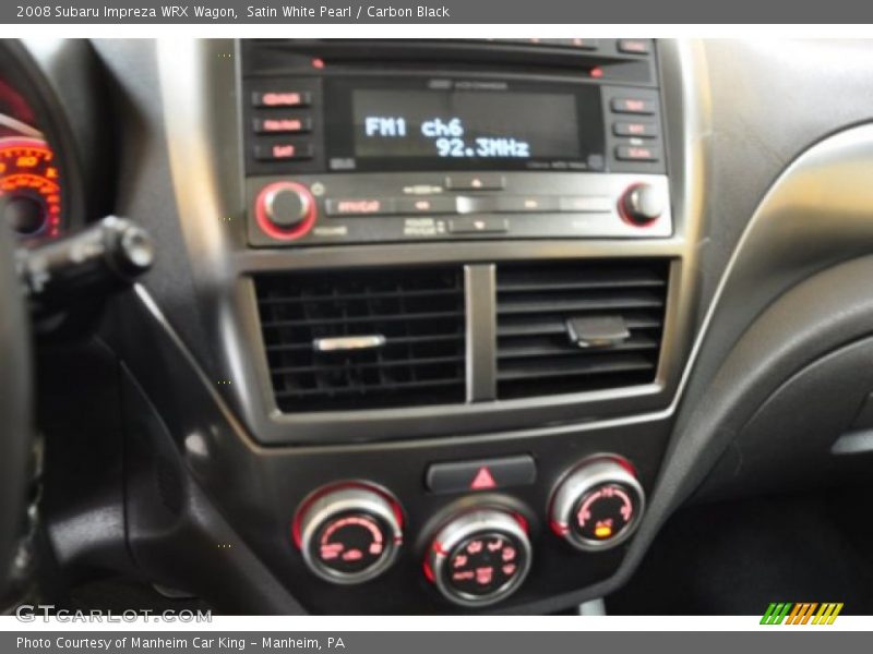 Satin White Pearl / Carbon Black 2008 Subaru Impreza WRX Wagon