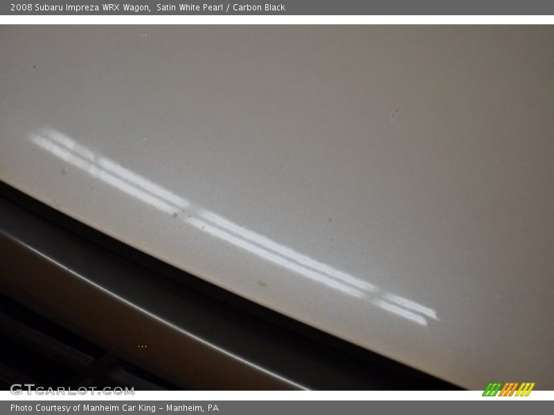 Satin White Pearl / Carbon Black 2008 Subaru Impreza WRX Wagon
