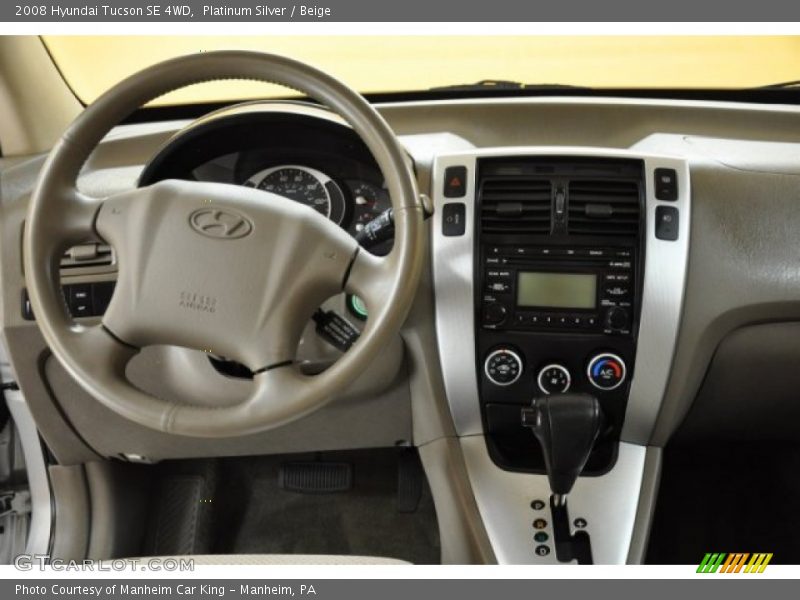 Platinum Silver / Beige 2008 Hyundai Tucson SE 4WD