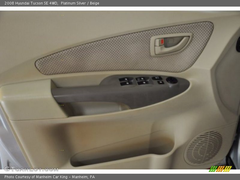 Platinum Silver / Beige 2008 Hyundai Tucson SE 4WD