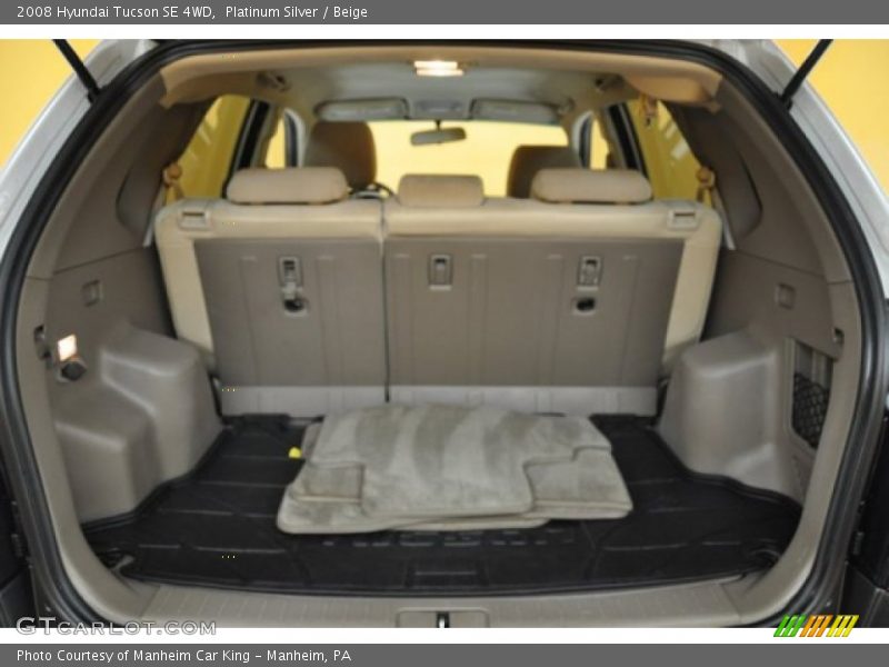 Platinum Silver / Beige 2008 Hyundai Tucson SE 4WD