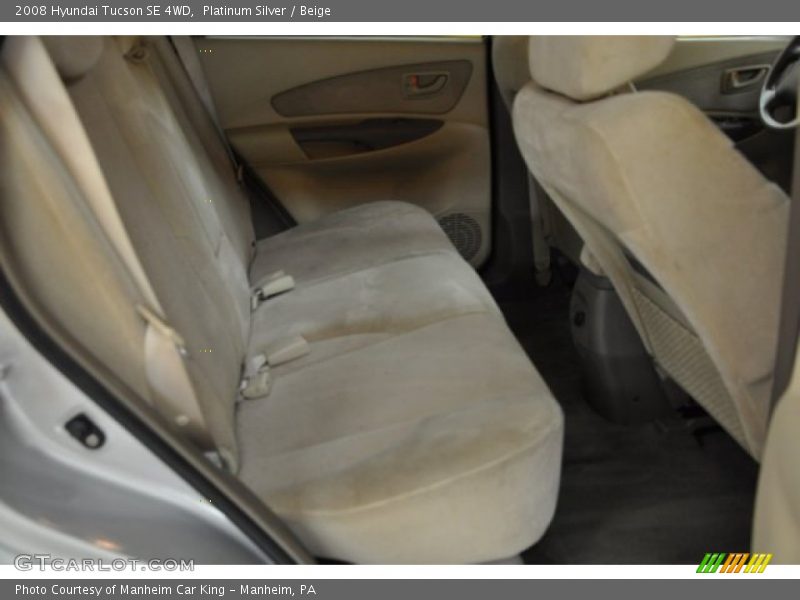 Platinum Silver / Beige 2008 Hyundai Tucson SE 4WD