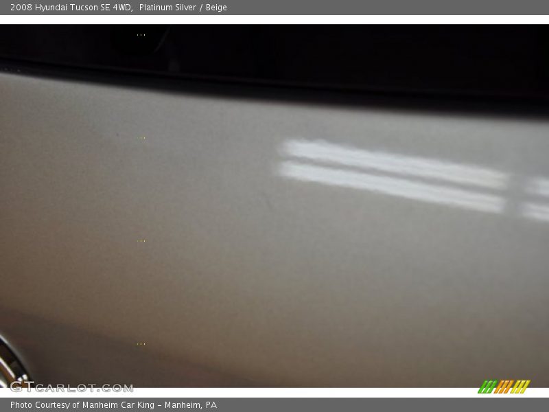 Platinum Silver / Beige 2008 Hyundai Tucson SE 4WD