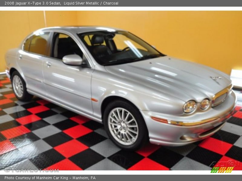 Liquid Silver Metallic / Charcoal 2008 Jaguar X-Type 3.0 Sedan