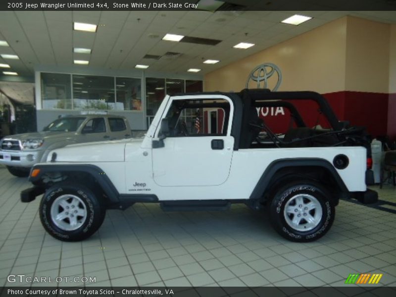 Stone White / Dark Slate Gray 2005 Jeep Wrangler Unlimited 4x4