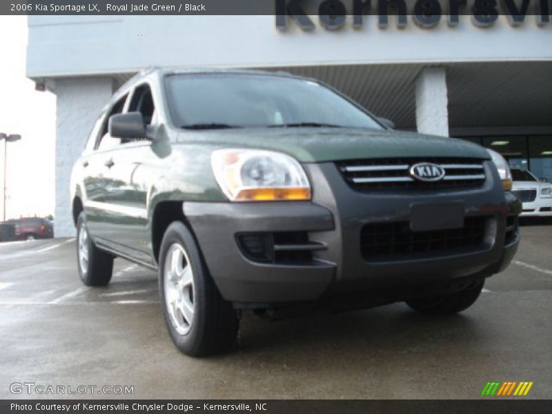 Royal Jade Green / Black 2006 Kia Sportage LX