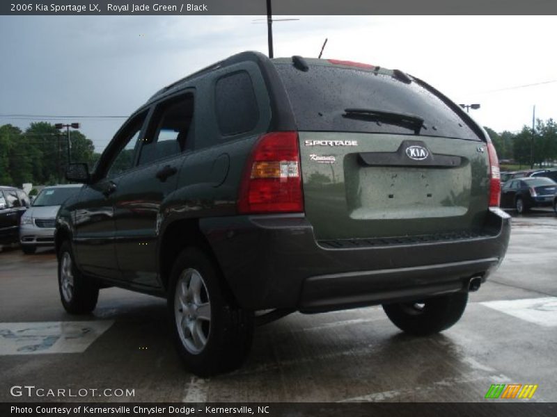 Royal Jade Green / Black 2006 Kia Sportage LX
