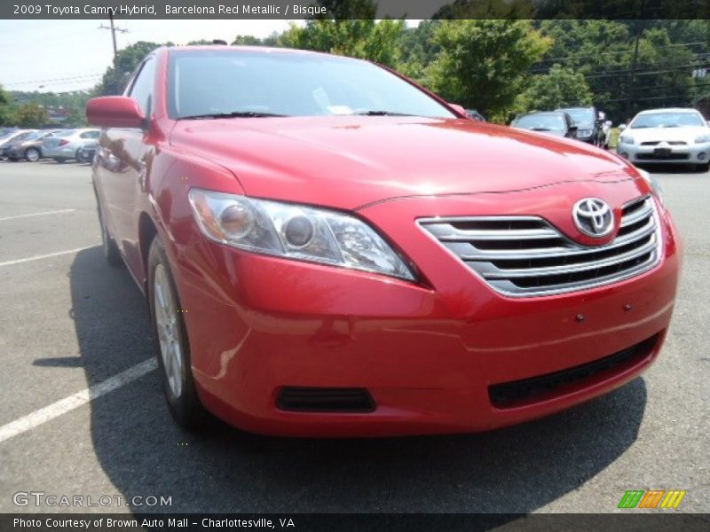Barcelona Red Metallic / Bisque 2009 Toyota Camry Hybrid